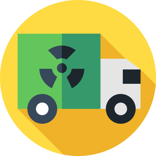 Trash truck Flat Circular Flat icon