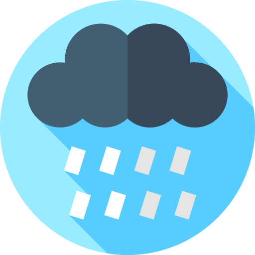 Acid rain Flat Circular Flat icon