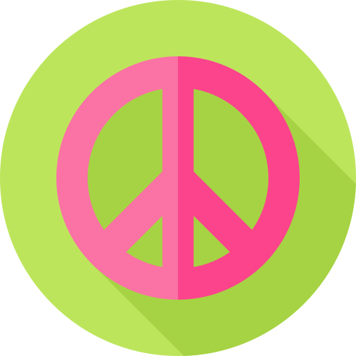 평화의 상징 Flat Circular Flat icon