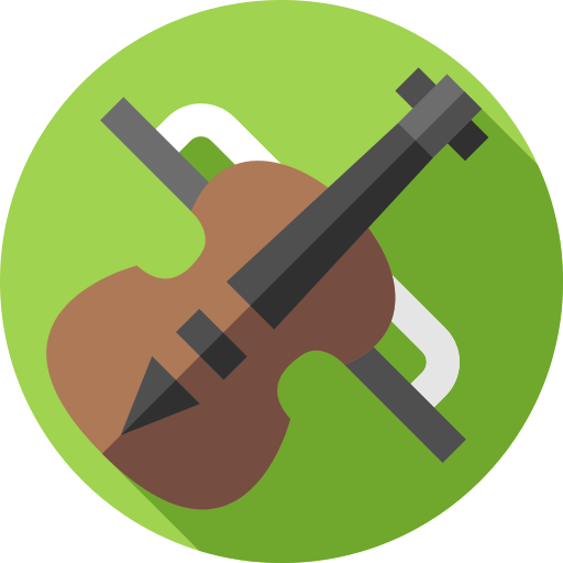 Violin Flat Circular Flat icon