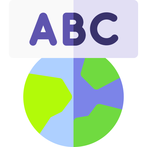 lingüística Basic Rounded Flat icono