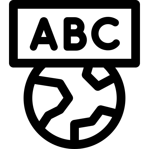 taalkunde Basic Rounded Lineal icoon