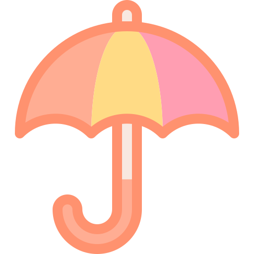 parapluie Detailed color Lineal color Icône