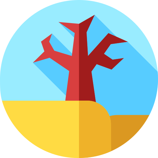 Dead tree Flat Circular Flat icon