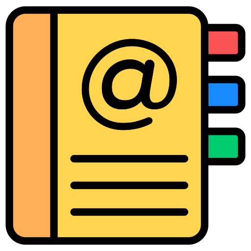 adresboek Generic Outline Color icoon
