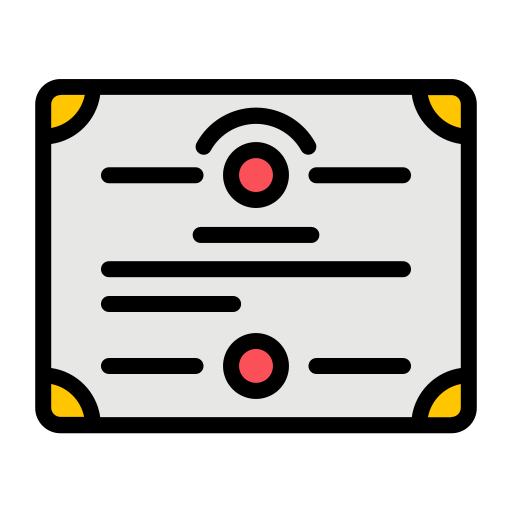 ディプロマ Generic Outline Color icon