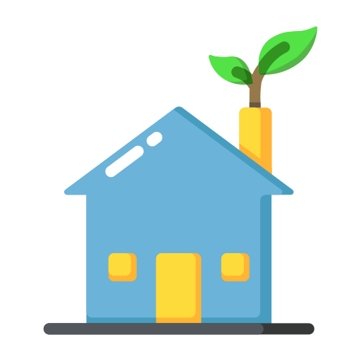 duurzaam huis Generic Flat icoon