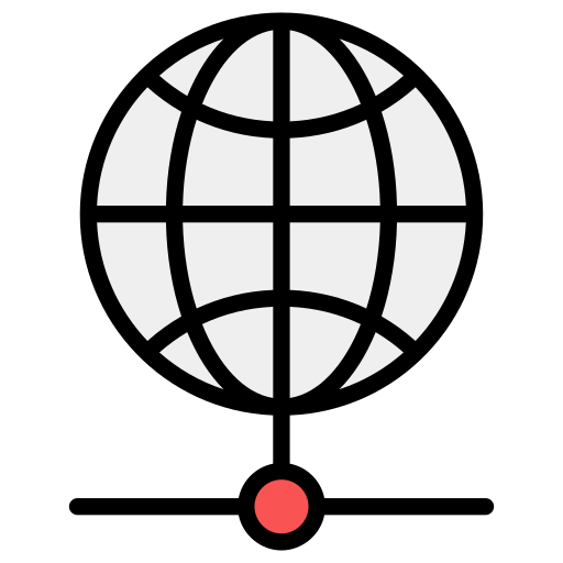 red global Generic Outline Color icono
