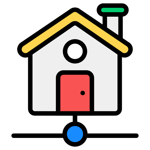 sieć domowa Generic Outline Color ikona