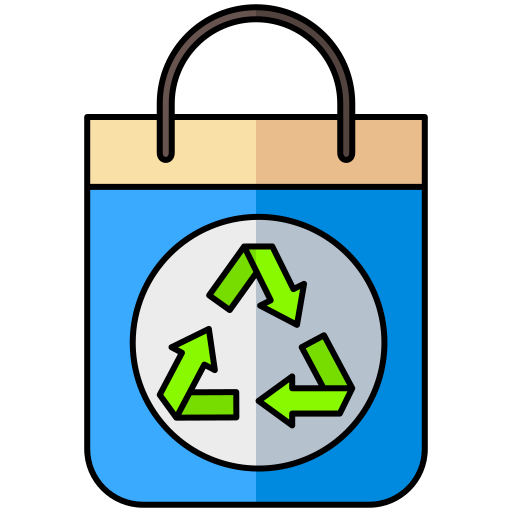 torba z recyklingu Generic Thin Outline Color ikona