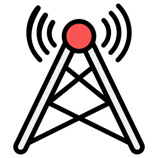 torre de señal Generic Outline Color icono