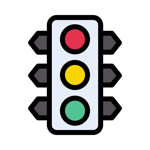 Stop light Vector Stall Lineal Color icon