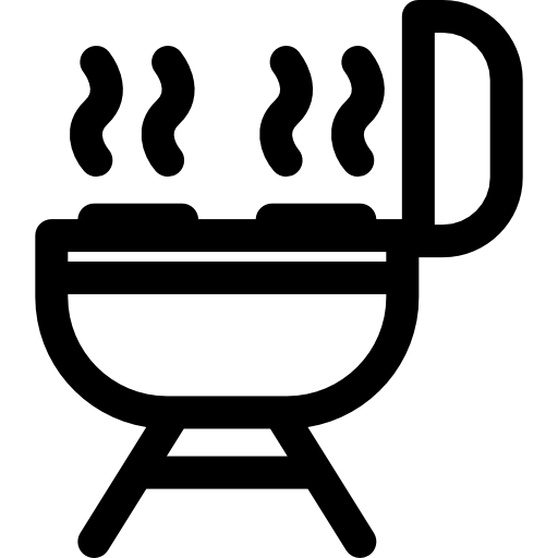 Барбекю Basic Rounded Lineal иконка