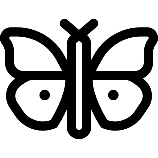 Бабочка Basic Rounded Lineal иконка