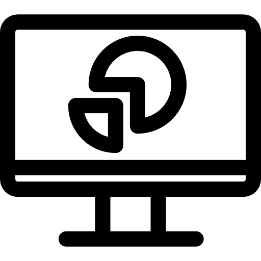 monitor Basic Rounded Lineal ikona