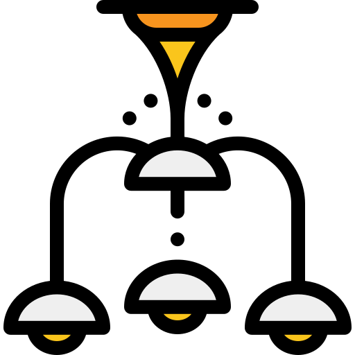 シャンデリア Detailed Rounded Lineal color icon