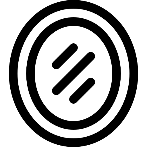 espejo Basic Rounded Lineal icono
