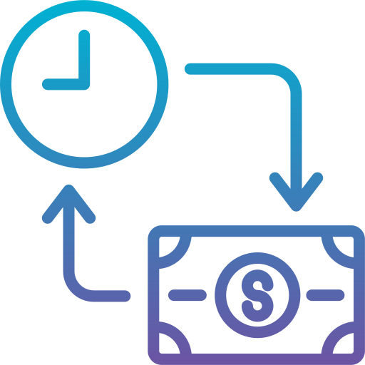 Время - деньги Generic Gradient иконка