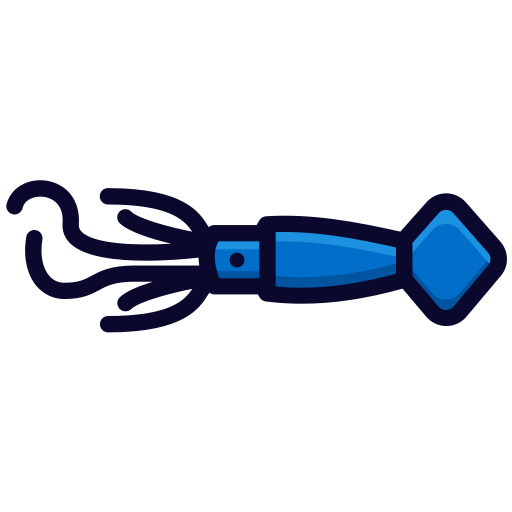 Squid Generic Outline Color icon