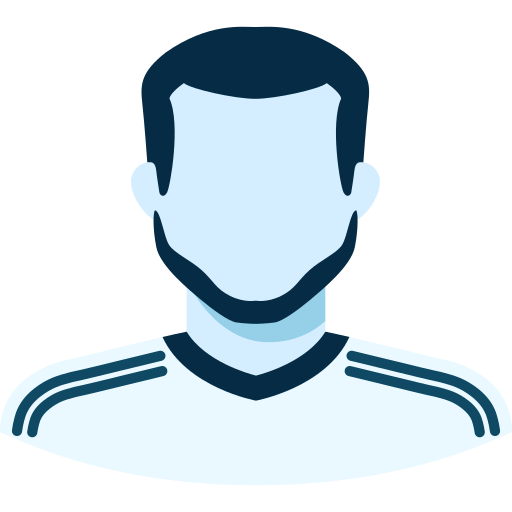 giocatore di calcio Generic Blue icona