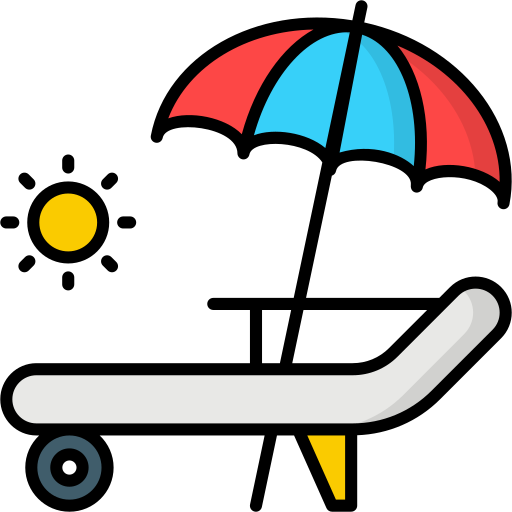 サンベッド Generic Outline Color icon