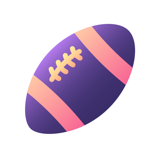 ballon de rugby Generic Flat Gradient Icône