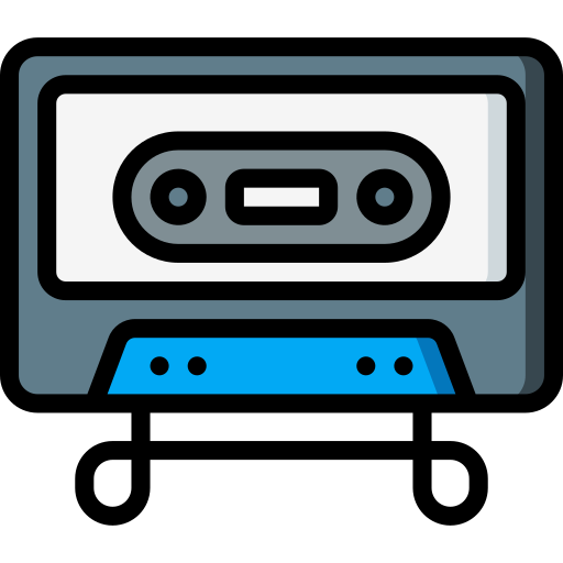 Cassette tape Basic Miscellany Lineal Color icon
