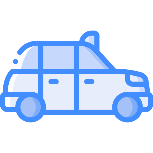 Taxi cab Basic Miscellany Blue icon