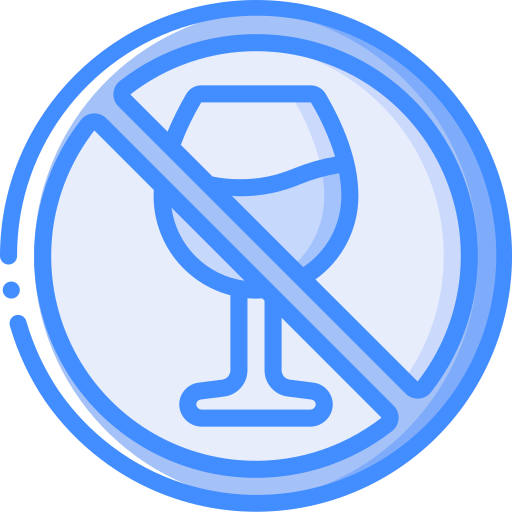 No alcohol Basic Miscellany Blue icon
