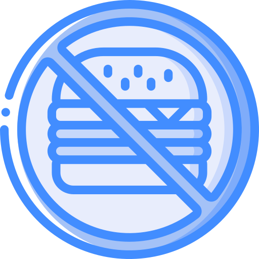 No food Basic Miscellany Blue icon