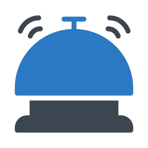 Hotel bell Vector Stall Fill icon