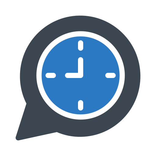Clock Vector Stall Fill icon