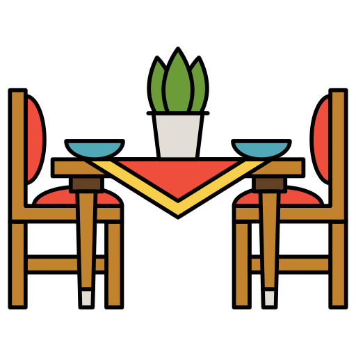 Обеденный стол Generic Thin Outline Color иконка