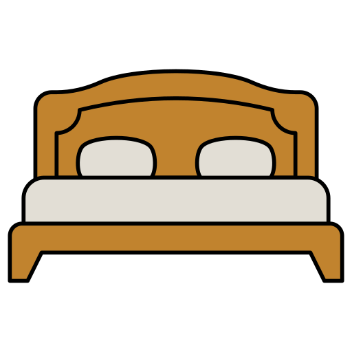 ベッド Generic Thin Outline Color icon