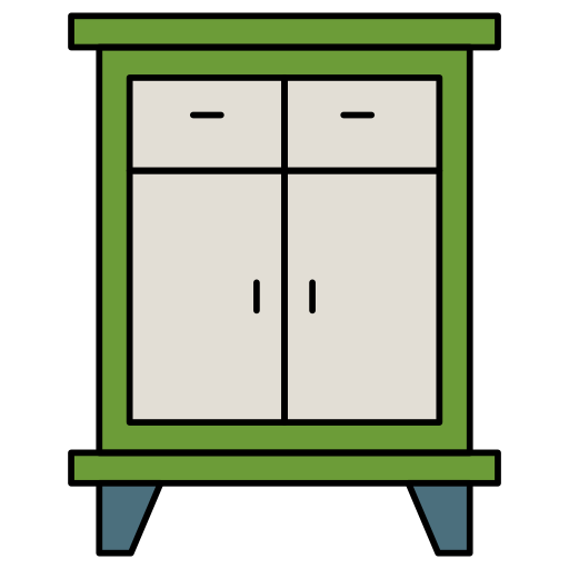 Cabinet Generic Thin Outline Color icon
