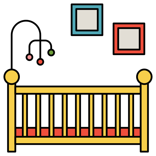 Cradle Generic Thin Outline Color icon