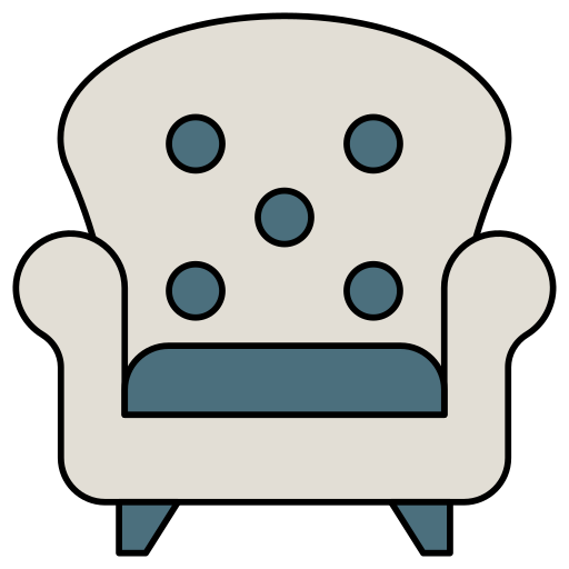 sofá asiento Generic Thin Outline Color icono
