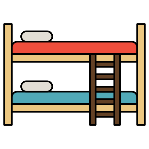 Bunk bed Generic Thin Outline Color icon