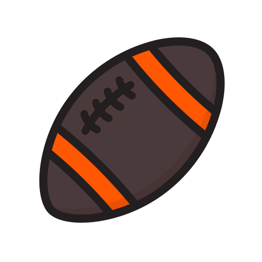 Rugby ball Generic Outline Color icon