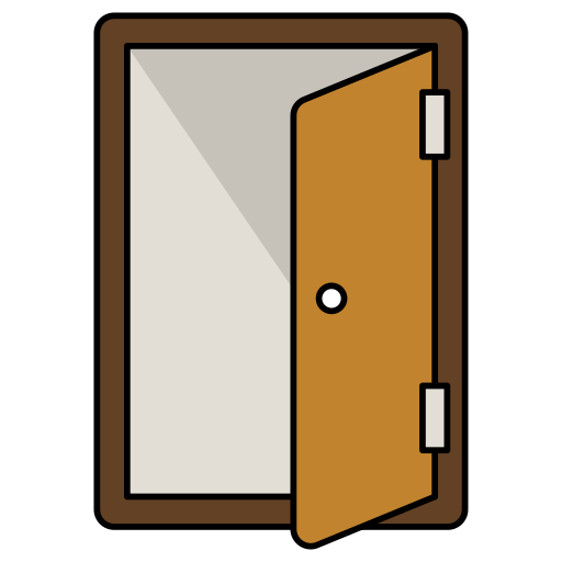 deur Generic Thin Outline Color icoon