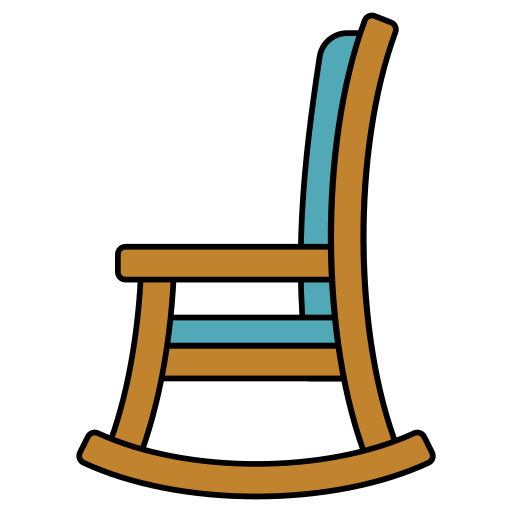 cadeira de balanço Generic Thin Outline Color Ícone
