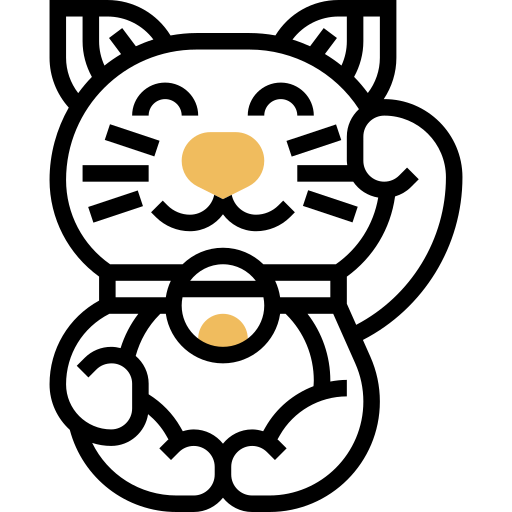 Maneki neko Meticulous Yellow shadow icon
