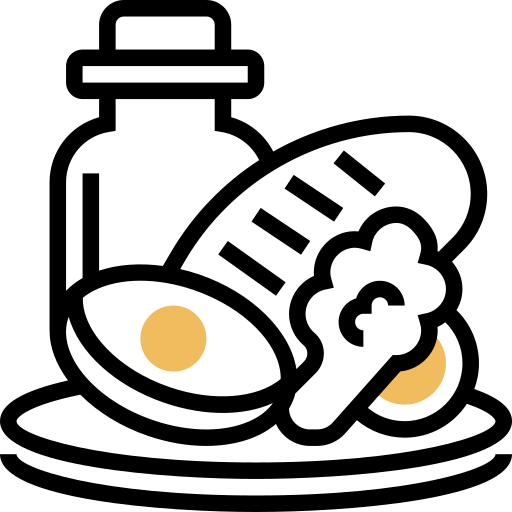 케톤 생성 식단 Meticulous Yellow shadow icon