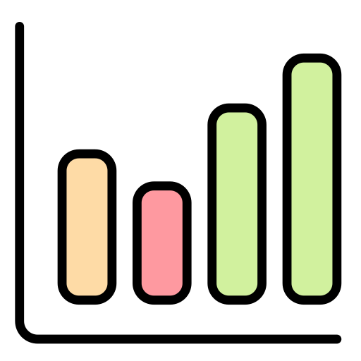 Bar chart Generic Outline Color icon