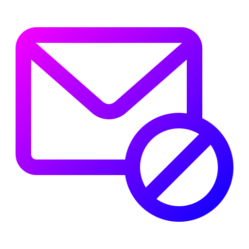 e-mailblokkering Generic Gradient icoon
