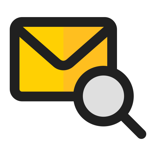 Search mail Generic Outline Color icon