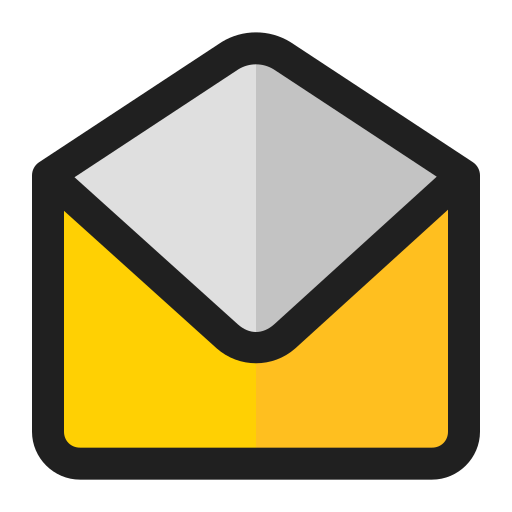 Open mail Generic Outline Color icon