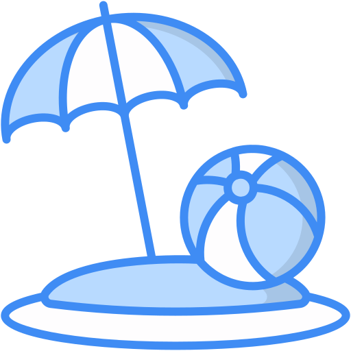 pelota de playa Generic Blue icono