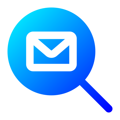 Search mail Generic Flat Gradient icon