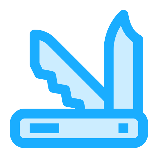 Swiss army knife Generic Blue icon
